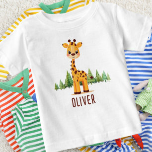 T-shirt Pour Bébé Bébé girafe mignon