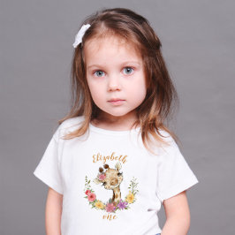 T-shirt Pour Bébé Bébé Giraffe Anniversaire