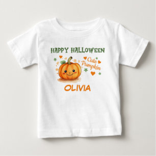 T-shirt Pour Bébé Bébé Halloween Citrouille mignon