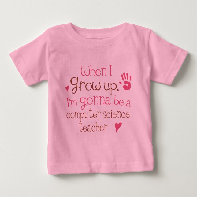 T-shirt Pour Bébé Bébé infantile de l'informatique de professeur (Devant)