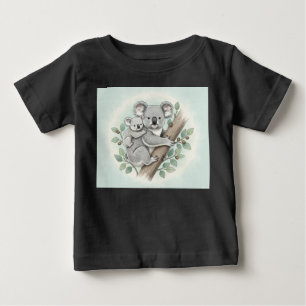 T-shirt Pour Bébé Bébé Koala & Maman – T-Shirt Arbre d'Eucalyptus Ad