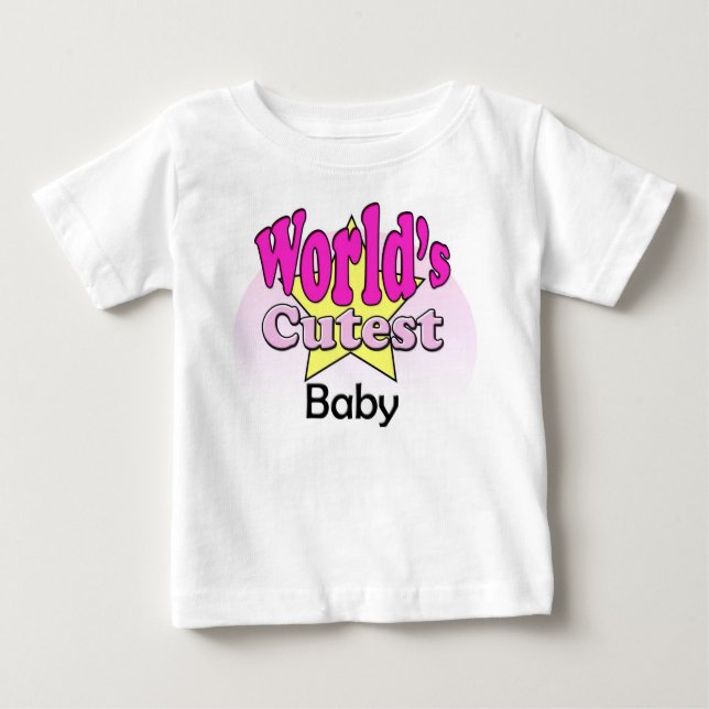 T-shirt Pour Bébé Bébé le plus mignon du monde (Devant)