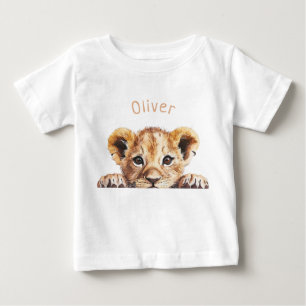 T-shirt Pour Bébé Bébé lion mignon personnalisé 