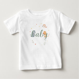 T-shirt Pour Bébé Bébé mignon Animaux Faire-part de naissance