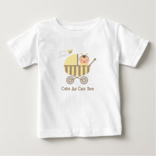 T-shirt Pour Bébé Bébé mignon Bumble Bee dans un jeu de poussettes
