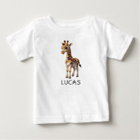 Bébé mignon Giraffe Animaux Enfants Personnaliser