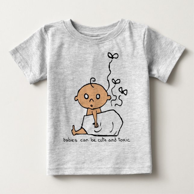 T-shirt Pour Bébé Bébé mou et toxique (Devant)