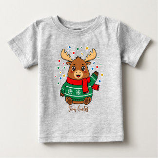 T-shirt Pour Bébé Bébé orignal mignon bonjour