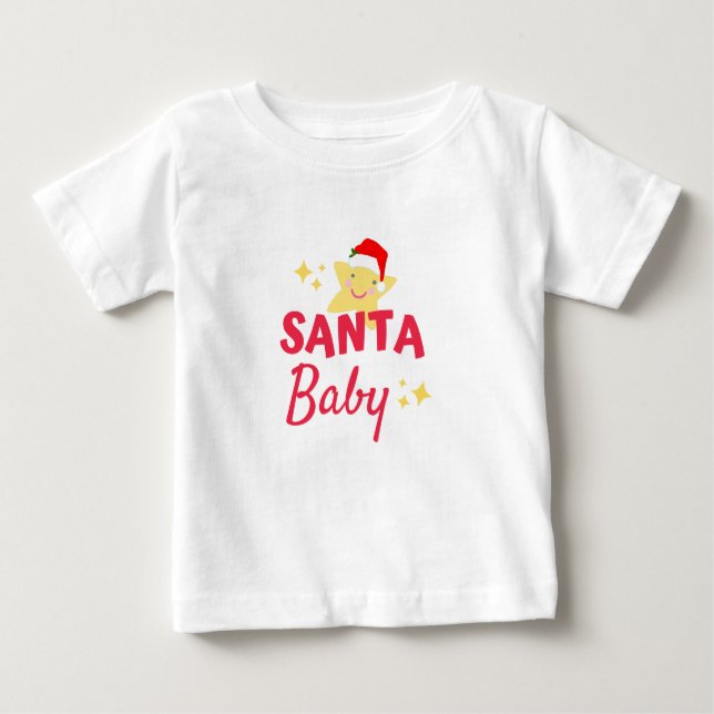 T-shirt Pour Bébé bébé père Noël (Devant)