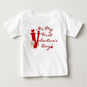 T-shirt Pour Bébé Bébé Premier Saint-Valentin