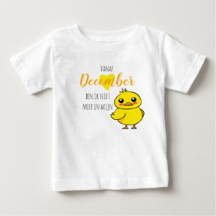 T-shirt Pour Bébé Bébé révéler Niet meer in mijn eendje schattig