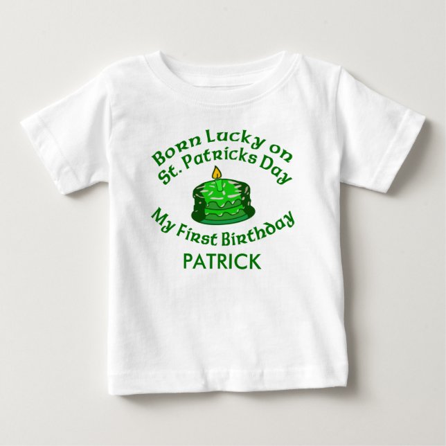 T-shirt Pour Bébé Bébé soutenu le jour de St Patricks (Devant)