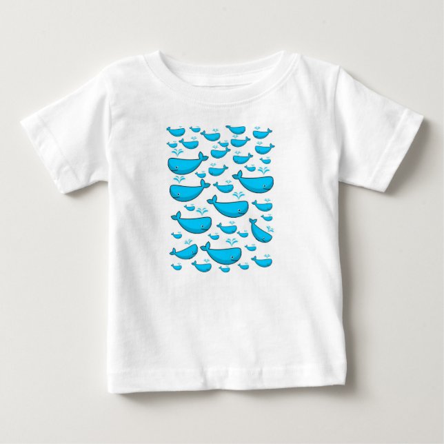 T-shirt Pour Bébé Bébé T-shirt baleine (Devant)