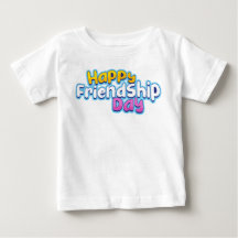 Bébé Tee avec logo "Joyeuse Journée d'amitié"