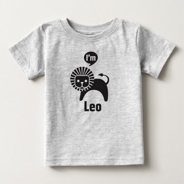T-shirt Pour Bébé Bébé Tee - shirt-Lion de zodiaque (Devant)