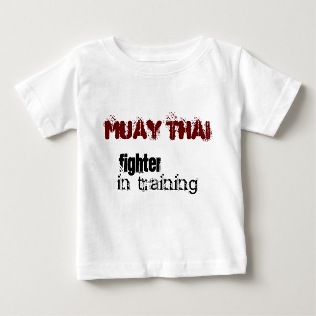 T-shirt Pour Bébé Bébé thaïlandais de Muay - combattant dans la (Devant)