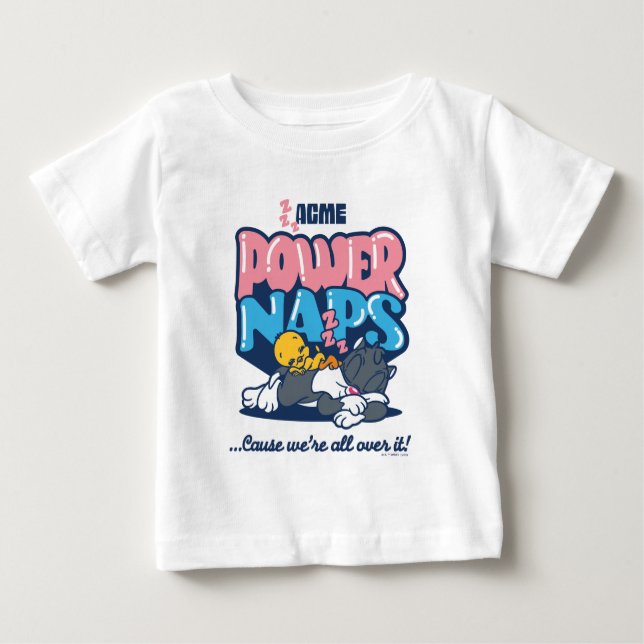 T-shirt Pour Bébé Bébé TWEETY™ & SYLVESTER™ Power Naps (Devant)