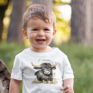 T-shirt Pour Bébé Bébé vache Highland