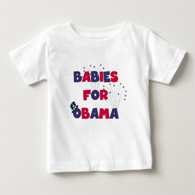 T-shirt Pour Bébé Bébés Pour Obama (Devant)