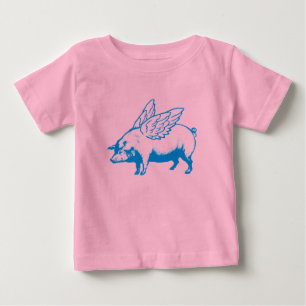 T-shirt Pour Bébé Belle ailes de porc volante