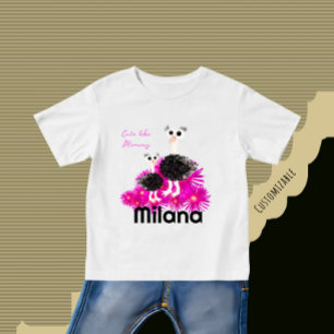 T-shirt Pour Bébé Belle autruche