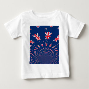 T-shirt Pour Bébé Belle Nouvelle-Zélande Drapeau Art Design