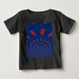 T-shirt Pour Bébé Belle Nouvelle-Zélande Drapeau Art Design