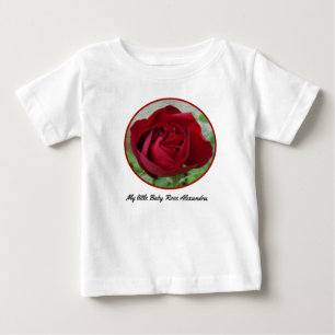 T-shirt Pour Bébé Belle Rose rouge monogrammed pour votre bébé