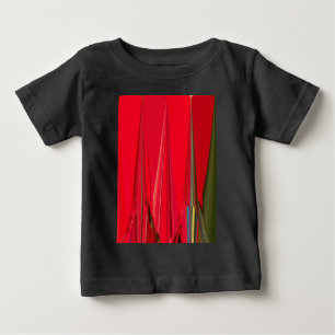 T-shirt Pour Bébé Belle texture rouge Couleur Art Abstrait