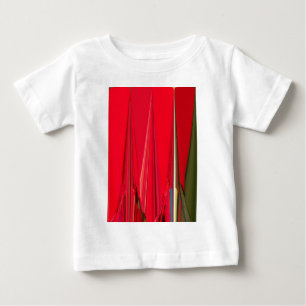 T-shirt Pour Bébé Belle texture rouge Couleur Art Abstrait