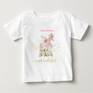 T-shirt Pour Bébé Belle Unicorne 1er anniversaire