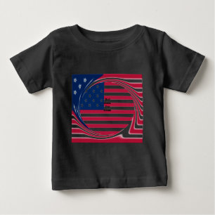 T-shirt Pour Bébé Belle USA Drapeau Dieu bénisse notre maison