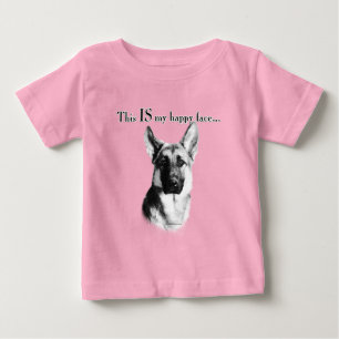 T-shirt Pour Bébé Berger allemand visage heureux