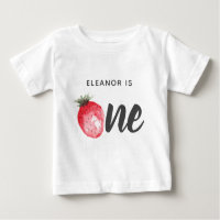 Berry 1er Anniversaire Fraise Aquarelle