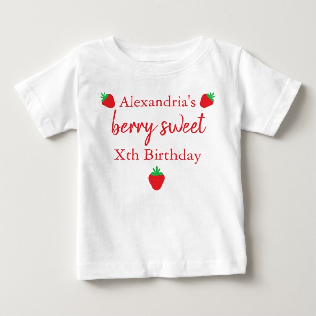 T-shirt Pour Bébé Berry Sweet Anniversaire (Devant)