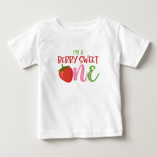 T-shirt Pour Bébé Berry Sweet One First Birthday Shirt (Devant)