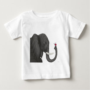 T-shirt Pour Bébé Bertha L'Adorable Éléphant Et Mignonne Ladybug
