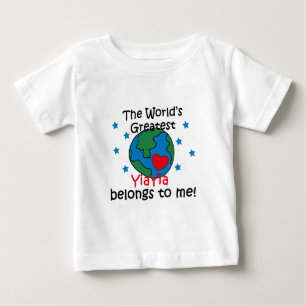 T-shirt Pour Bébé Best YiaYia Belongs to me