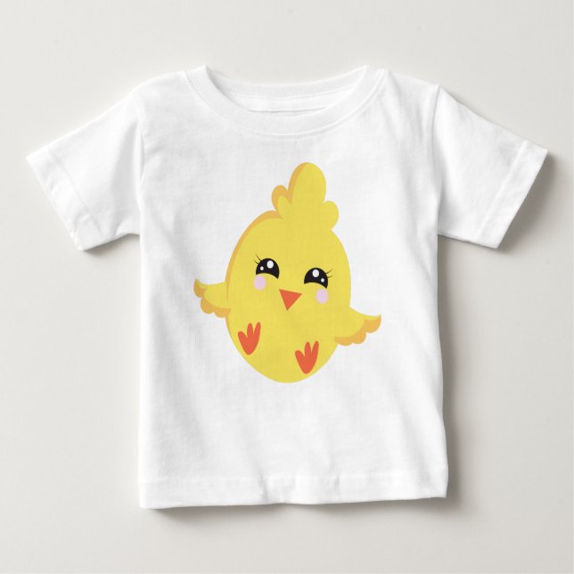 T-shirt Pour Bébé Beurre, Bébé Poulet, Petit Poulet, Beurre (Devant)