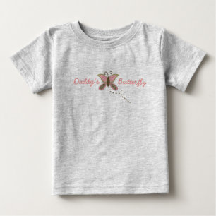 T-shirt Pour Bébé Beurre papillon de papa fille biologique