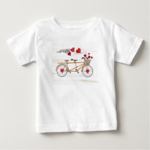 T-shirt Pour Bébé Bicyclette rustique de Valentine construite pour