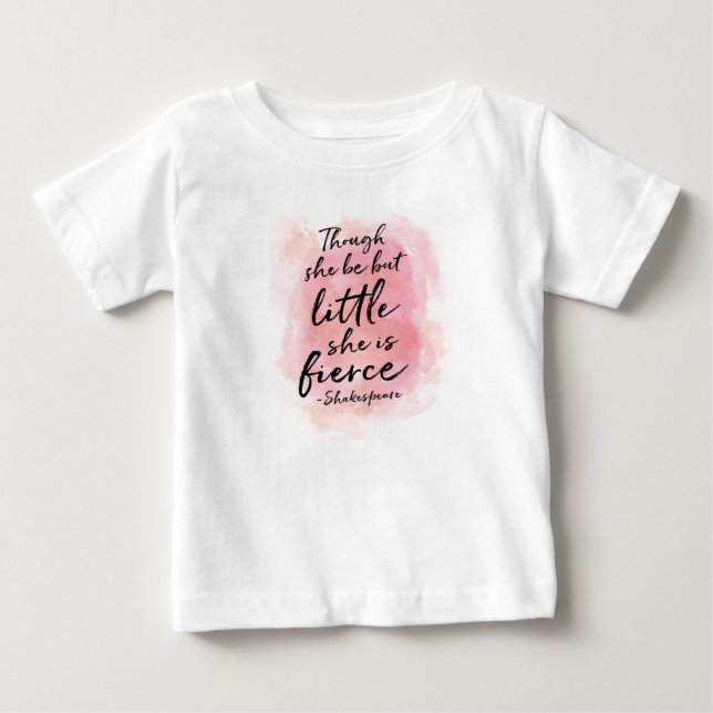 T-shirt Pour Bébé Bien qu'elle soit mais peu d'aquarelle badine le (Devant)