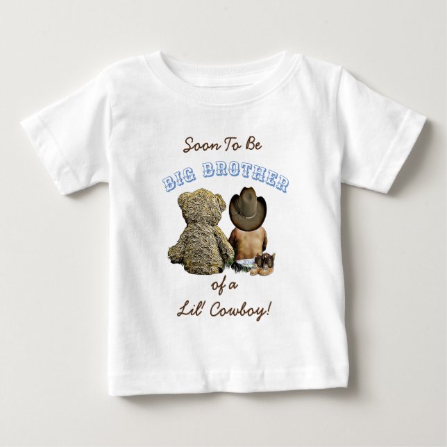 T-shirt Pour Bébé Bientôt être Big Brother Faire-part de grossesse (Devant)