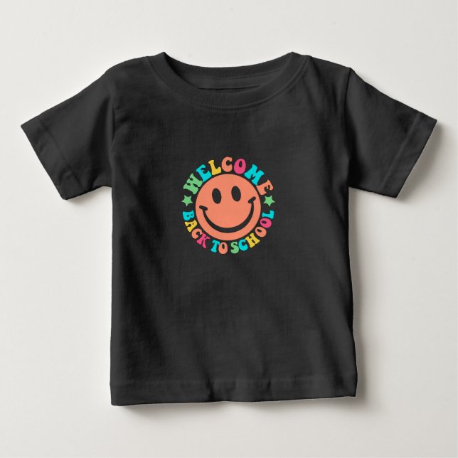 T-shirt Pour Bébé Bienvenue à l'école (Devant)