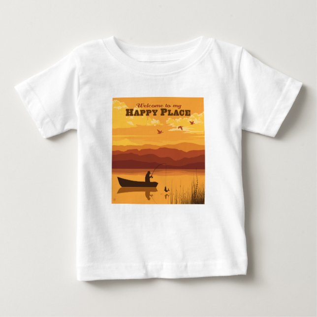 T-shirt Pour Bébé Bienvenue À Mon Happy Place (Devant)