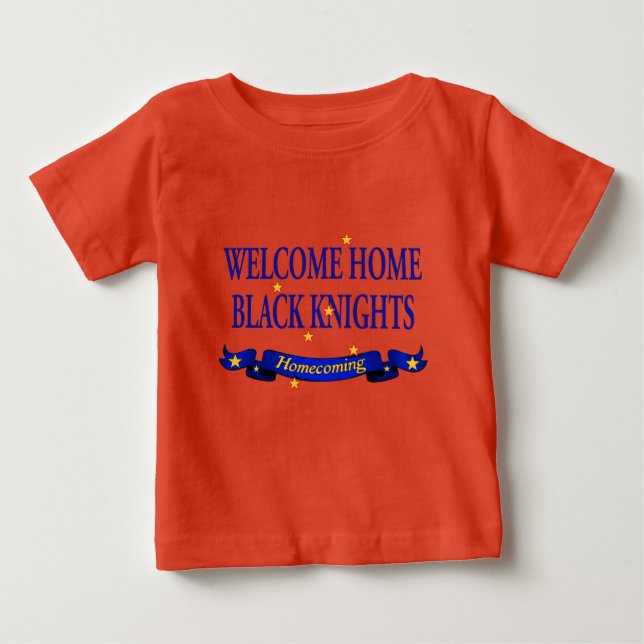 T-shirt Pour Bébé Bienvenue Accueil Chevaliers noirs (Devant)