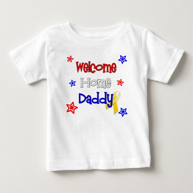 T-shirt Pour Bébé Bienvenue Accueil Papa bébé chemise à manches long (Devant)