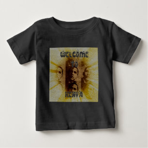 T-shirt Pour Bébé Bienvenue au Kenya avec Obama Collage