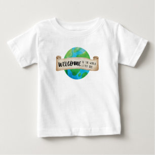T-shirt Pour Bébé Bienvenue dans le monde de la petite Terre