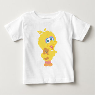 T-shirt Pour Bébé Big Bird Holding Teddy Bear